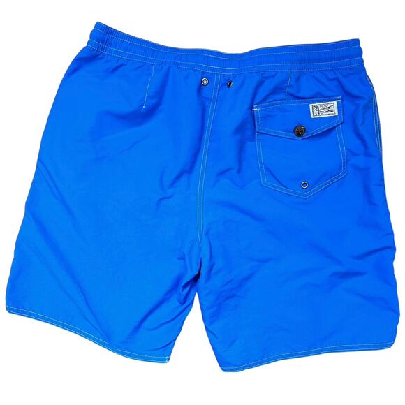 Polo by Ralph Lauren Men’s Nylon Blue Preppy Classic Swim Trunks Size Large - Picture 8 of 12